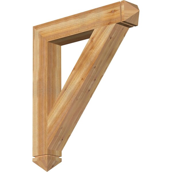 Ekena Millwork Traditional Arts & Crafts Rough Sawn Bracket, Western Red Cedar, 6"W x 38"D x 44"H BKT06X38X44TRA03RWR - main